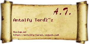Antalfy Teréz névjegykártya